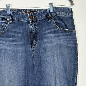 Chico's Platinum Straight-Leg Jeans in Dark Blue Wash